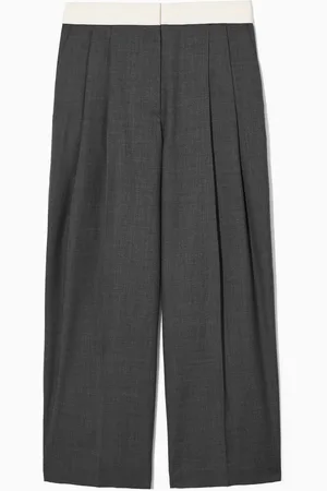 COS Pantaloni Destrutturati A Gamba Larga In Lana