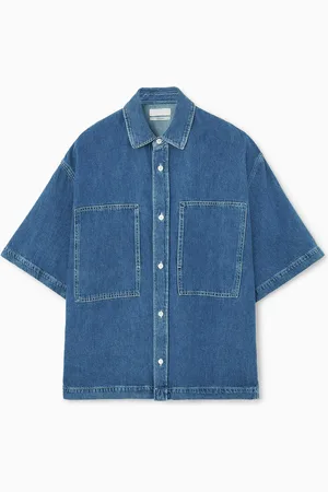 COS Camicia In Denim Oversize A Maniche Corte