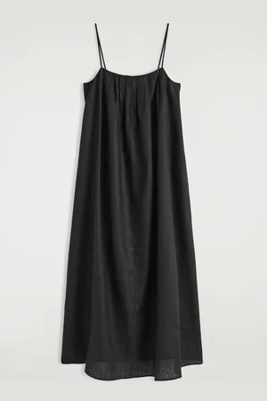 COS Pleated Linen Maxi Dress in