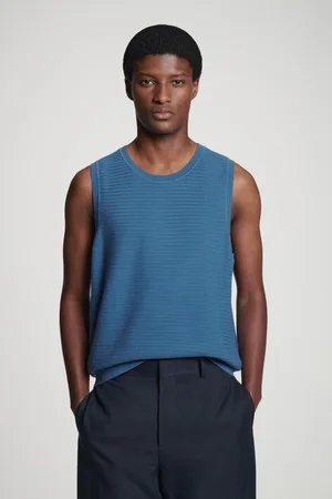 COS Canotta In Maglia Di Cotone Con Texture