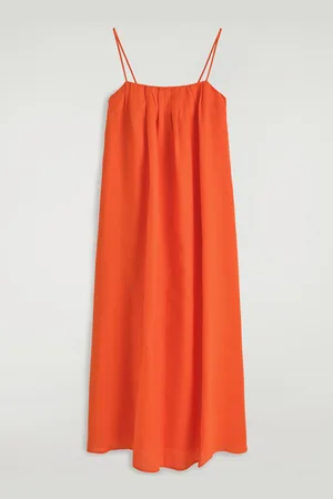 COS Abito Maxi In Lino Plissé