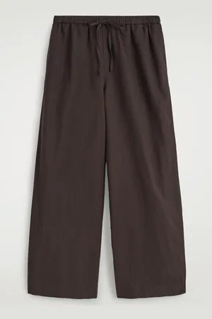 COS Pantaloni A Gamba Larga In Lino Con Coulisse
