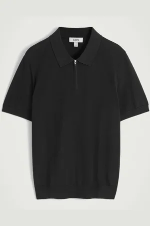 COS Polo Slim In Maglia Di Seta Con Cerniera