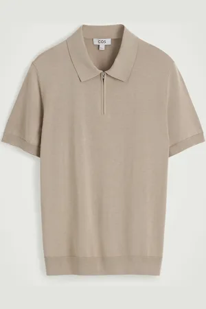 COS Polo Slim In Maglia Di Seta Con Cerniera