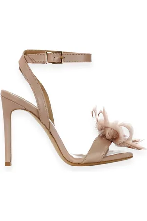 Wo milano Sandalo in pelle nappata con fiore ornamentale