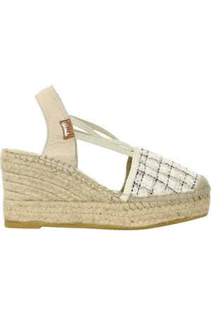 Vidorreta Sandalo Espadrillas in raffia con patch logo
