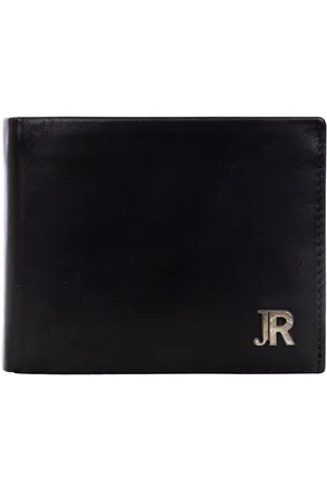 John Richmond Portafoglio in pelle con logo monogramma in metallo