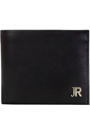 John Richmond Portafoglio in pelle con logo monogramma in metallo