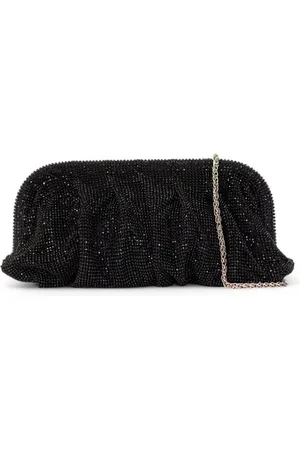 Exe Pochette in tessuto con strass
