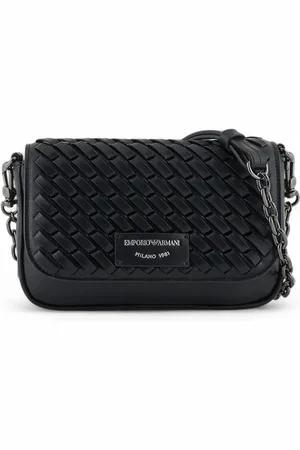 Emporio Armani Borsa a tracolla in pelle intrecciata