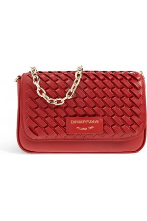 Emporio Armani Borsa a tracolla in pelle intrecciata