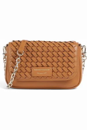 Emporio Armani Borsa a tracolla in pelle intrecciata