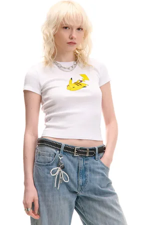Cropp T shirt bianca con stampa Pokémon Pikachu