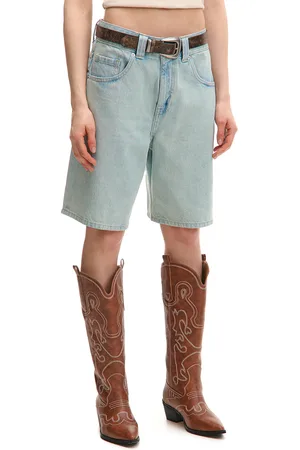 Cropp Shorts in denim con effetto lavato