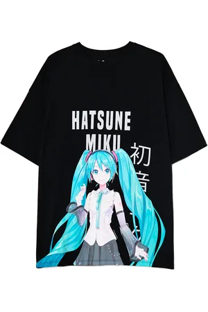 Cropp T shirt nera con stampa Hatsune Miku