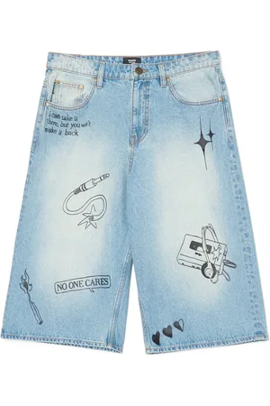 Cropp Shorts in denim con effetto lavato