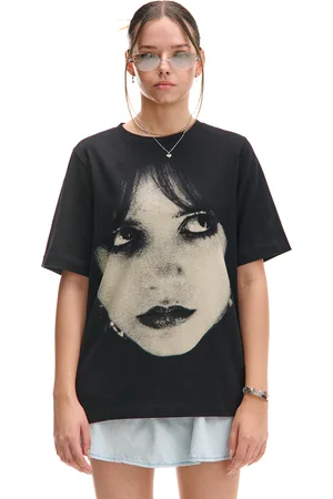 Cropp T shirt nera con stampa Wednesday