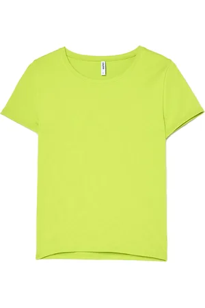 Cropp T shirt basic semplice verde giallo