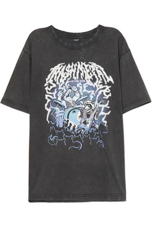 Cropp T shirt nera con stampa