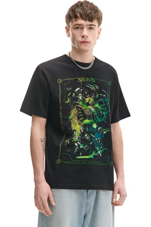 Cropp T shirt nera con stampa