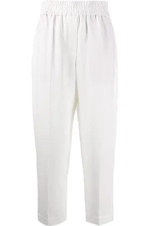 Brunello Cucinelli Viscose And Linen Fluid Twill Baggy Pull-On Pants