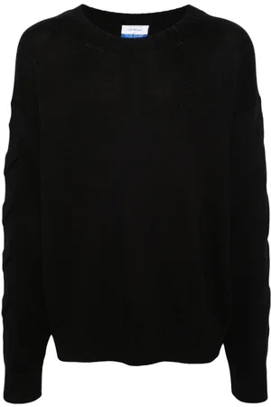 OFF-WHITE `3D Diag` Knit Crew-Neck Sweater