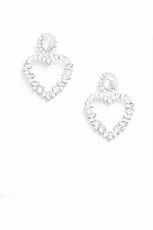 Self-Portrait Crystal Heart Earrings
