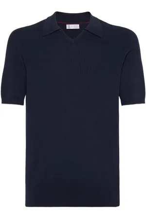 Brunello Cucinelli English Rib Knit Polo
