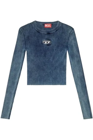 Diesel `M-Anchor-A` Rib-Knit Top With `Oval D`