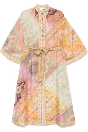 ZIMMERMANN `Tallow` Midi Shirt Dress