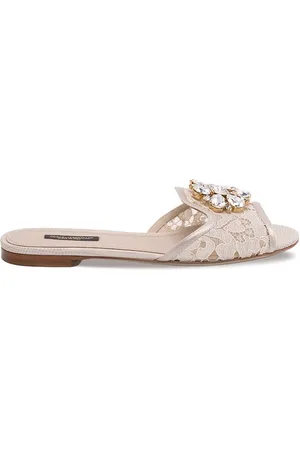 Dolce & Gabbana `Rainbow` Slides With Brooch Detailing