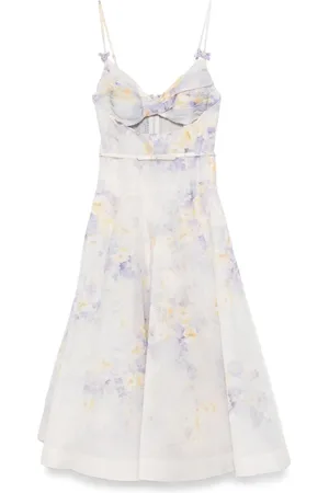 ZIMMERMANN `Crush` Twist Front Midi Dress