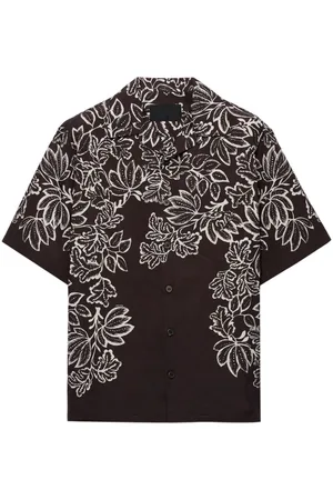 Prada Short-Sleeved Printed Cotton Shirt