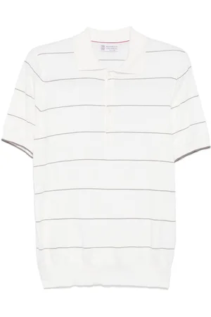 Brunello Cucinelli Short Sleeve Polo-Neck Sweater