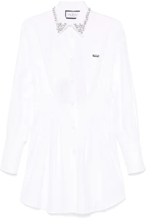 Philipp Plein Long Sleeve Mini Shirt Dress