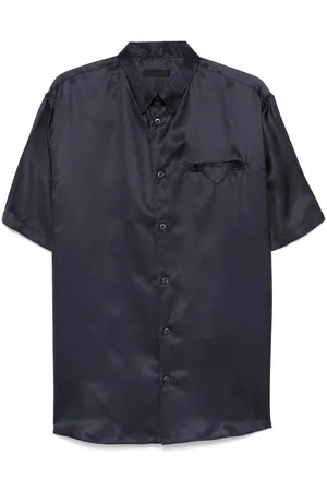 Prada Short-Sleeved Silk Shirt