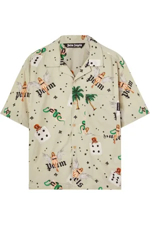 Palm Angels `Pin Up` Short Sleeve Bowling Shirt