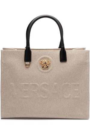 VERSACE `La Medusa Canvas` Large Tote Bag