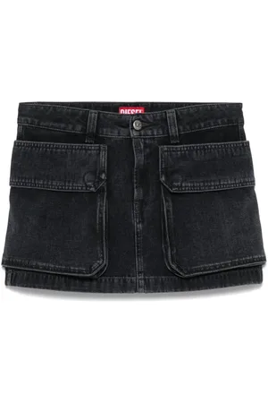 Diesel `De-Ton` Mini Denim Skirt