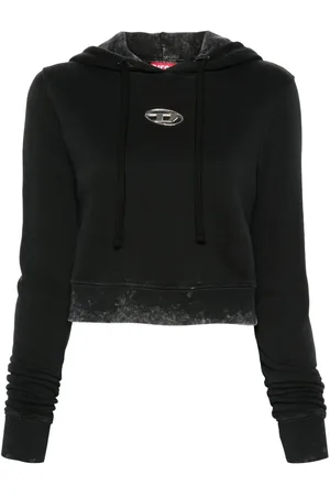 Diesel `F-Slimmy-Hood-P5` Cropped Hoodie