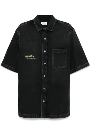 OFF-WHITE `Off Irreg` Denim Bowling Shirt