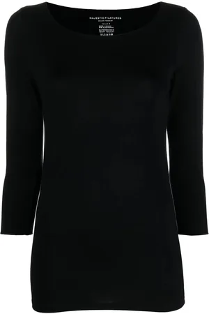 Majestic `Adele` 3/4 Sleeve T-Shirt