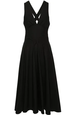Alaïa Crossback Dress Striped Openwork