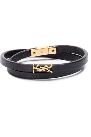 Saint Laurent `Cassandre` Double Wrap Bracelet