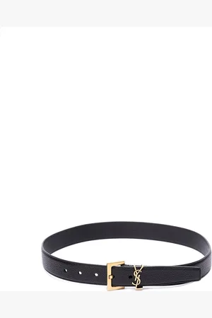 Saint Laurent `Cassandre` Belt With Square Buckle