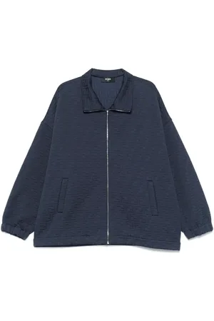 Fendi `Ff Allover` Zip Sweatshirt