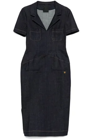 Givenchy Denim Pockets Midi Dress
