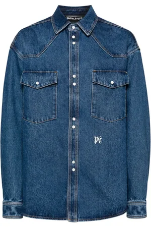 Palm Angels `Monogram` Denim Shirt