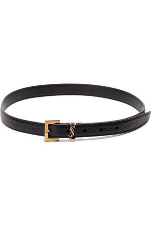 Saint Laurent `Cassandre` Thin Belt With Square Buckle