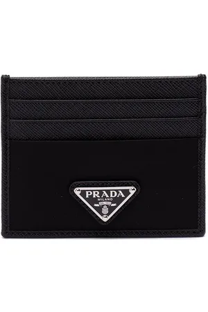 Prada Re-Nylon And Saffiano Leather Card Holder
